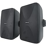 Rockville 2 WET-6525B 6.5" 70V Commercial Indoor/Outdoor Wall Speakers in Black