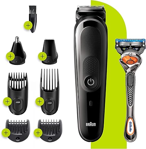 BRAUN MGK5260 RECORTADORA DE BARBA Y CUERPO 8 EN 1 CON 6 ...