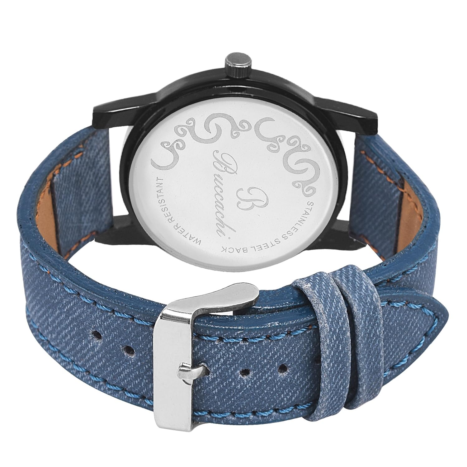 buccachi analogue black dial mens watch b-g5013-bk-bl