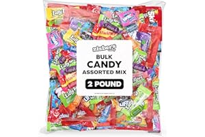 ZISBERS Bulk Candy Variety Pack 2 Pound - Individually Wrapped Assorted Candies for Pinata Fillers, Birthday Parties, School, Office Bowls & Treats