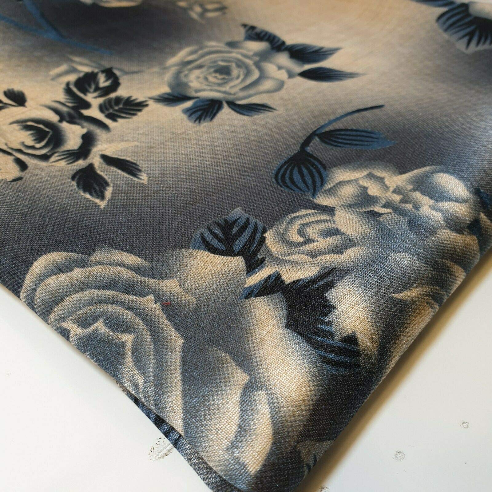 Polyester Faux Raw Silk Floral Rose Print Dress Craft Fabric 44" (Print 1-8) (Print 8) โ image 1