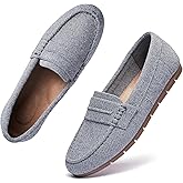 Volattio Loafers for Women Comfortable Slip On Working Shoes Womens Dressy Casual Work Flat Knit Shoes
