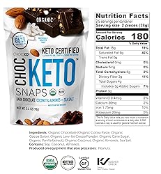 ChocKETO Dark Chocolate Coconut Snaps with Almonds