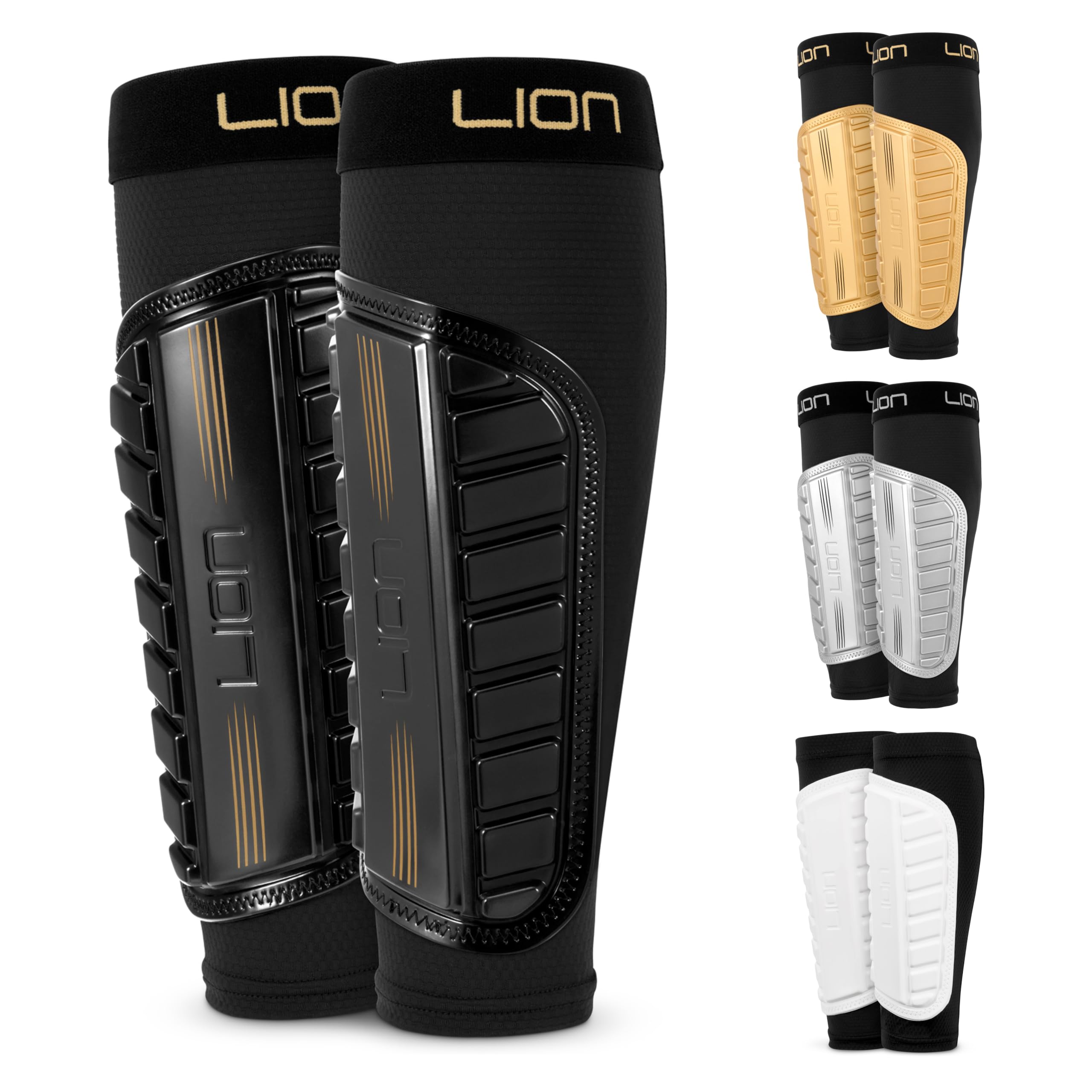 Football Sleeve Style Shin Pads/Guards - Flexible Comfort & Protection - For Kids & Adults (Kids)