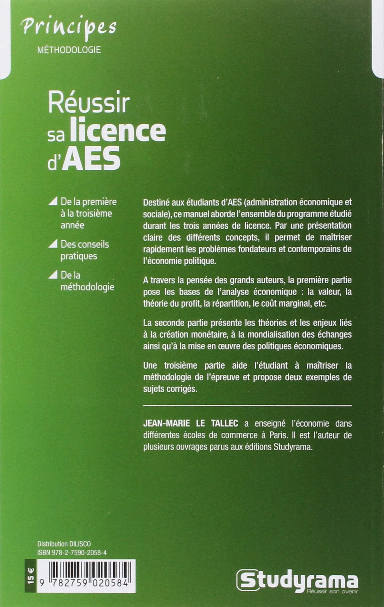 LICENCE ADMINISTRATION ECONOMIQUE ET SOCIALE