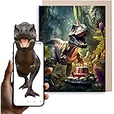 Magic Greetings - 3D Dino Birthday Card - Amazing 3D Interactive T-Rex Card for Kids, Mom, Dad, Husband, Friends, Dino Lovers - Easy QR Activation No App Needed - Made in the USA