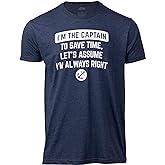 Boating Humor Tee Shirts - Funny Boat Captain, Nautical Fishing Joke T-Shirts for Men or Women