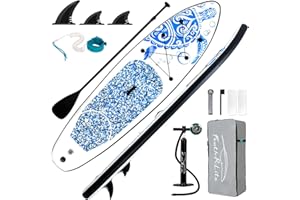 FEATH-R-LITE Inflatable Ultra-Light 10'×30''/10'6''×33'' Stand Up Paddle Board for All Skill Levels with Premium SUP Paddleboard Accessories,Non-Slip Comfort Deck for Youth & Adults