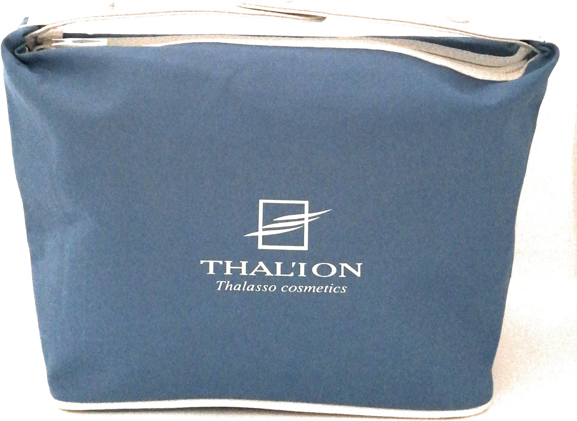 Thalion Thalasso Cosmetics Travel Cosmetic Toiletry Bag - 9 x 5.5 x 7.5 - Blue and White