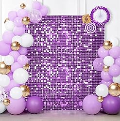 Shimmer Wall Backdrop Sequin Panels Purple 36