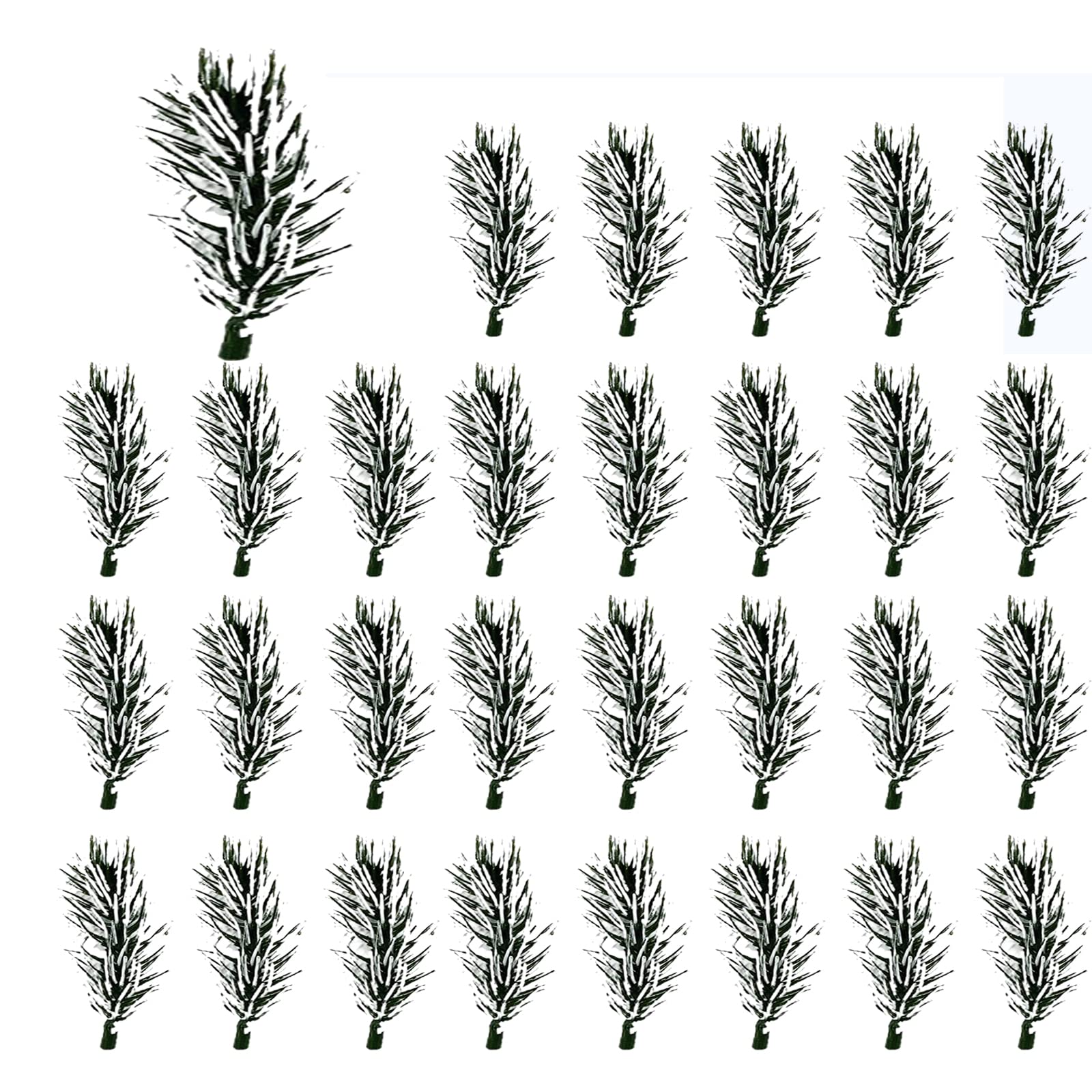 lulalula 30PCS Artificial Pine Branches, Plastic Pine Leaves for Christmas Decoration Christmas Greenery Picks Pine Needles Faux Foliage Artificial Cedar Branches DIY Craft Wreath