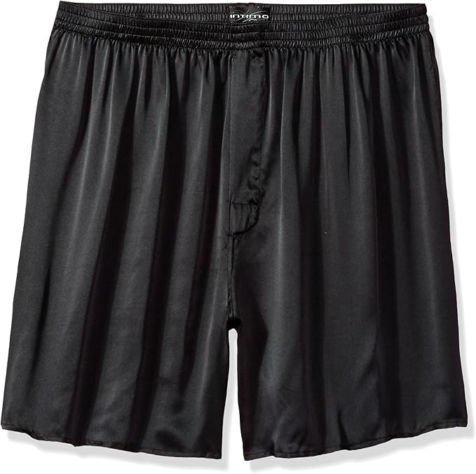 INTIMO Men's Classic Silk Boxers Big & Tall, Black, 1X Amazon.co.uk