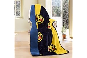 CLUB AMERICA CLUB DE FUTBOL AMERICA, s.a de. c.v silk touch sherpa lined throw blanket 50X60