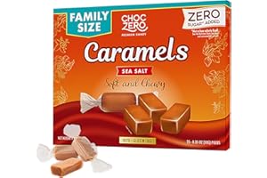 ChocZero Sugar Free Caramels - Keto Caramel Candy - All Natural, Classic Candies - Low Carb Snack (9oz Box)
