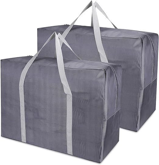 Large Storage Bag, Exqline 105L Extra Large Moving Bag with Zips Strong Underbed Storage Bag