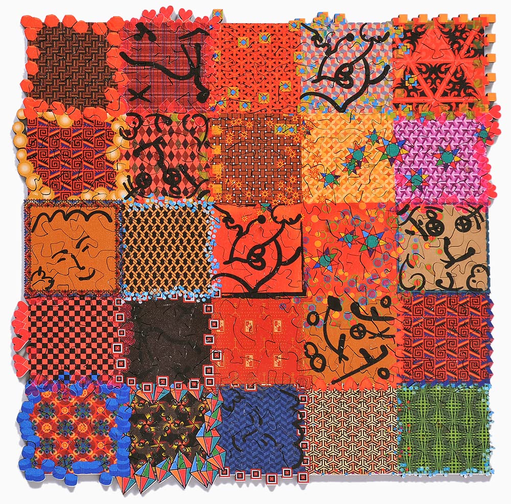 HARTMAZE Wooden Jigsaw Puzzles-Brilliant Cells and Chequers 167 Truly Unique Pieces Small Square Shape-Best Choice for Adults and 8 Years Age up Teens.