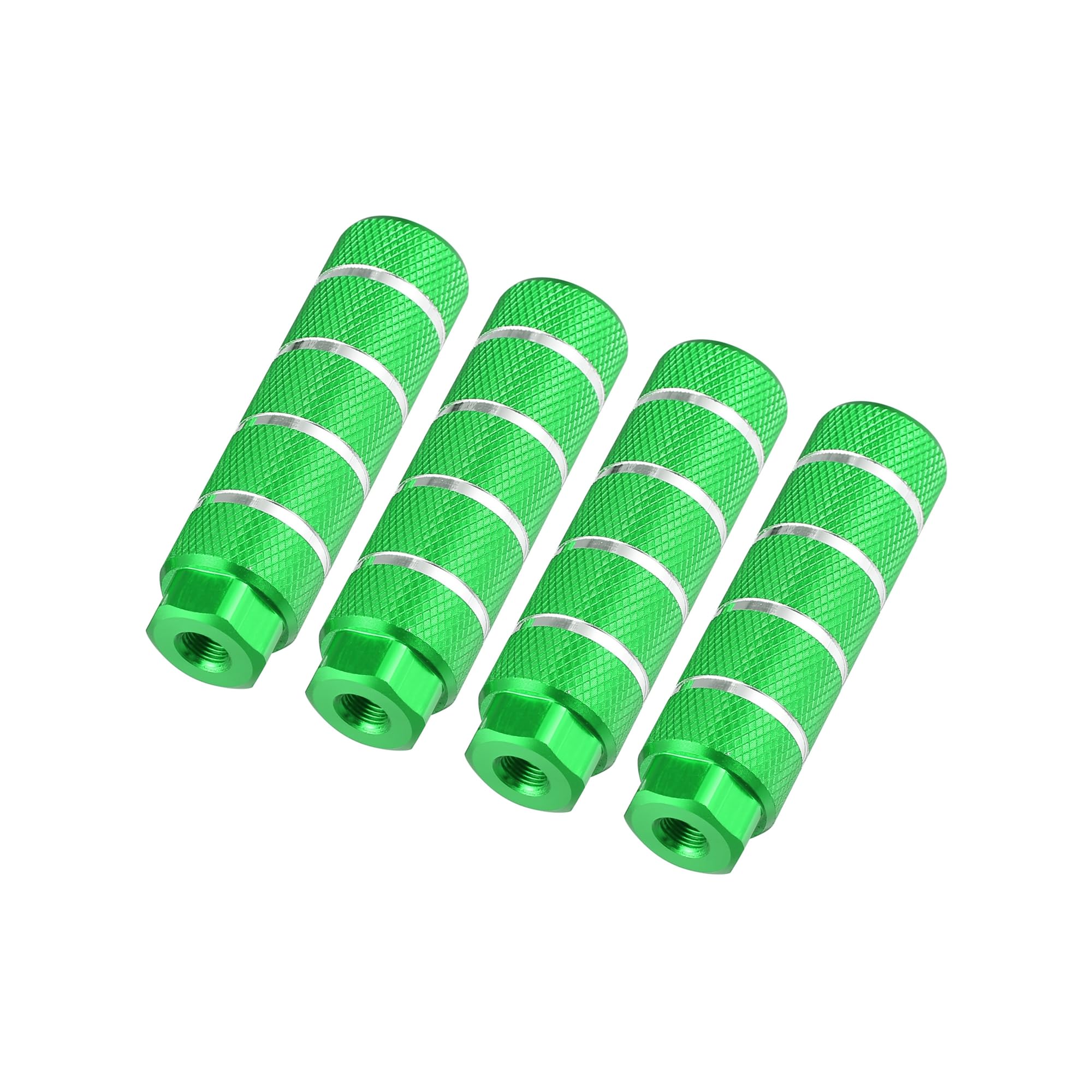 Partuto 4pcs Rear Foot Pegs Footrests Green for BMX Bike Fit 3/8 Inch Axles Replacement
