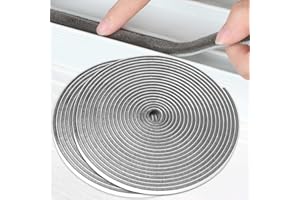 2Pack MILEQEE Door Brush Seal, 66Feet Total, Felt Pile Weather Stripping for Doors, Weather Strip for Windows Cabinet, Self Adhesive Draft Blocker, Dust Stopper Sliding Door Seal Winter, Grey 20m