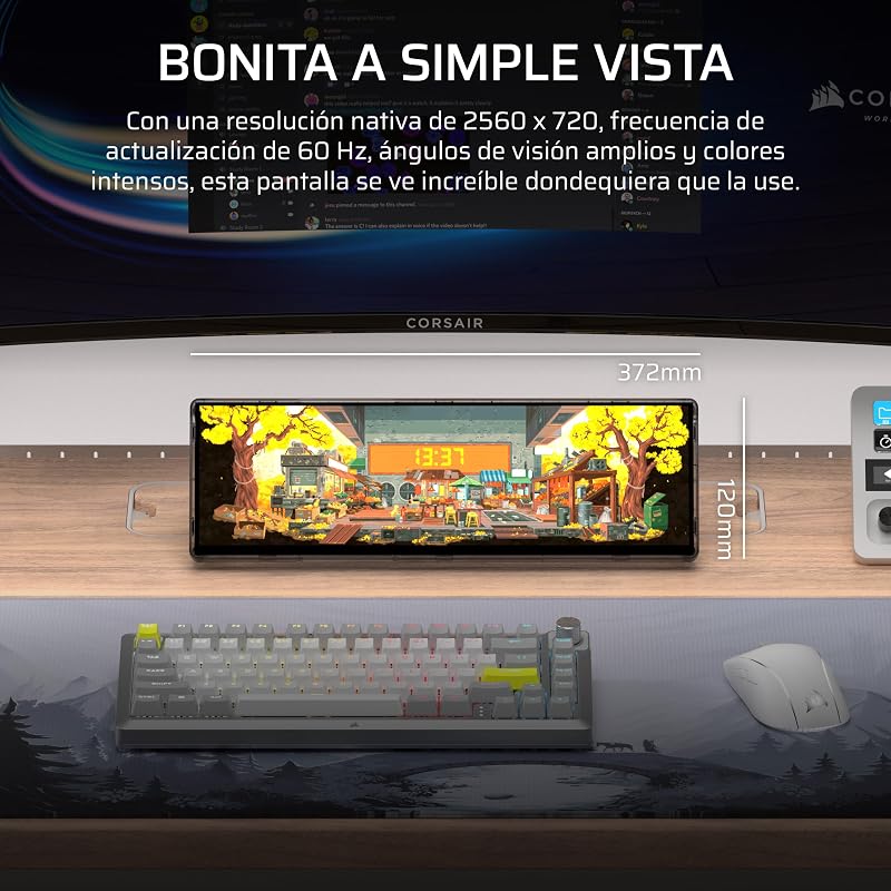 XENEON Edge 14.5" Pantalla táctil LCD 2K HDMI USB‑C – Crystal