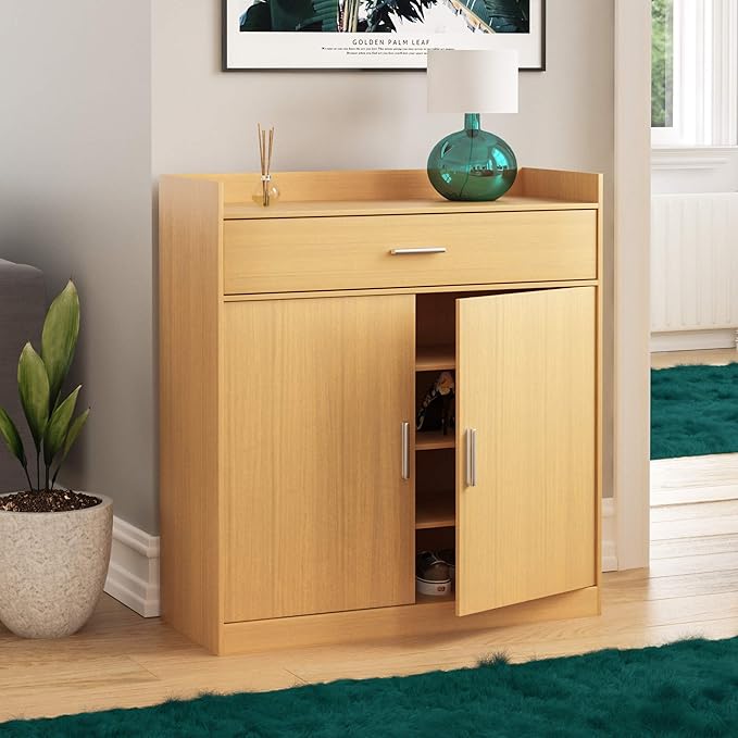 Vida Designs Dalby Modern Shoe 2 Door 1 Drawer, Hallway