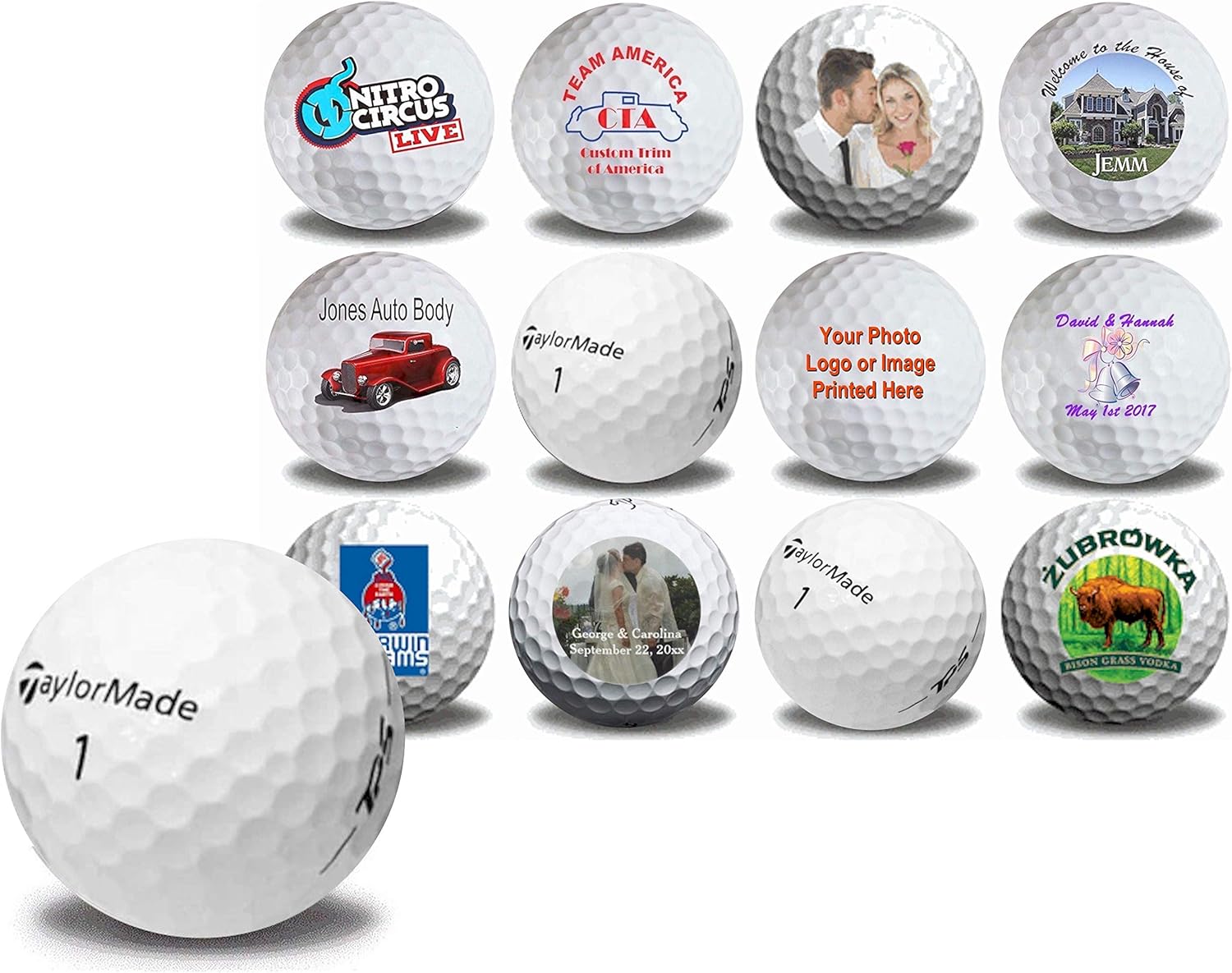 taylormade personalized golf balls