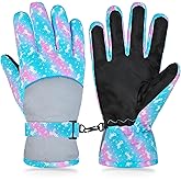 PAMAID Kids Gloves Winter Snow Waterproof Ski Gloves for Girls Toddler Outdoor Windproof