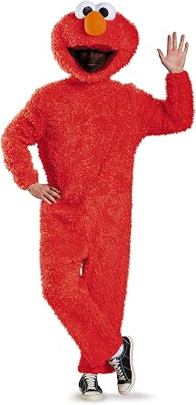 Amazon Com Disguise Men S Full Plush Elmo Prestige Adult Costume Red X Large Clothing
