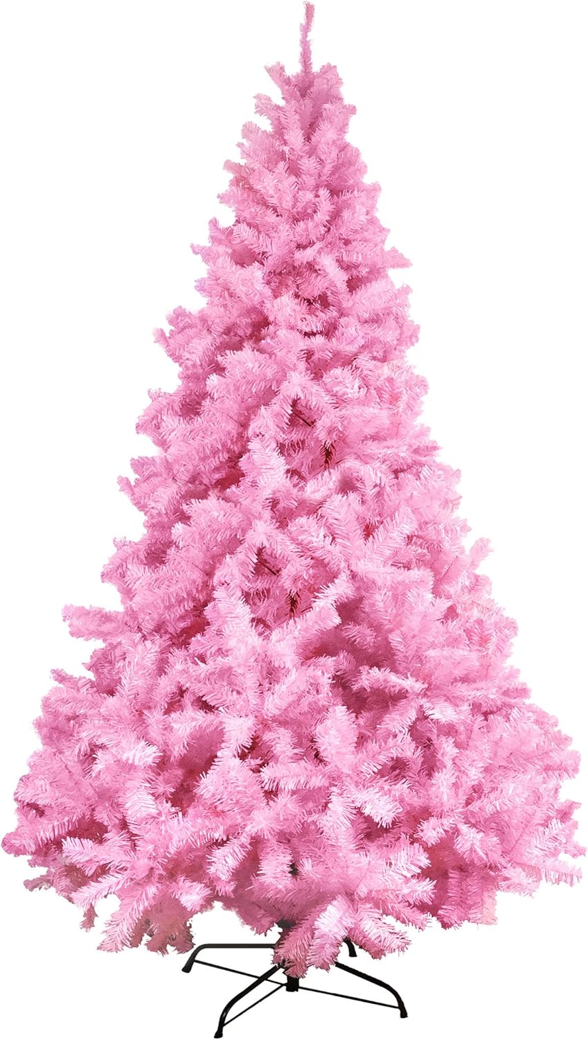 Sales To You 6ft 7ft 8ft 9ft Pink Coloured Christmas Trees Xmas Artificial Bushy Trees 180cm 270cm Fireproof 9ft 270cm Amazon Co Uk Kitchen Home