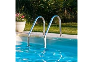 Toolsempire Swimming Pool Ladder, 3-Step Stainless Steel In-Ground Pool Ladder with Non-Slip Steps & Handrails, Heavy Duty Entry and Exit System for Inground Indoor & Outdoor Pools