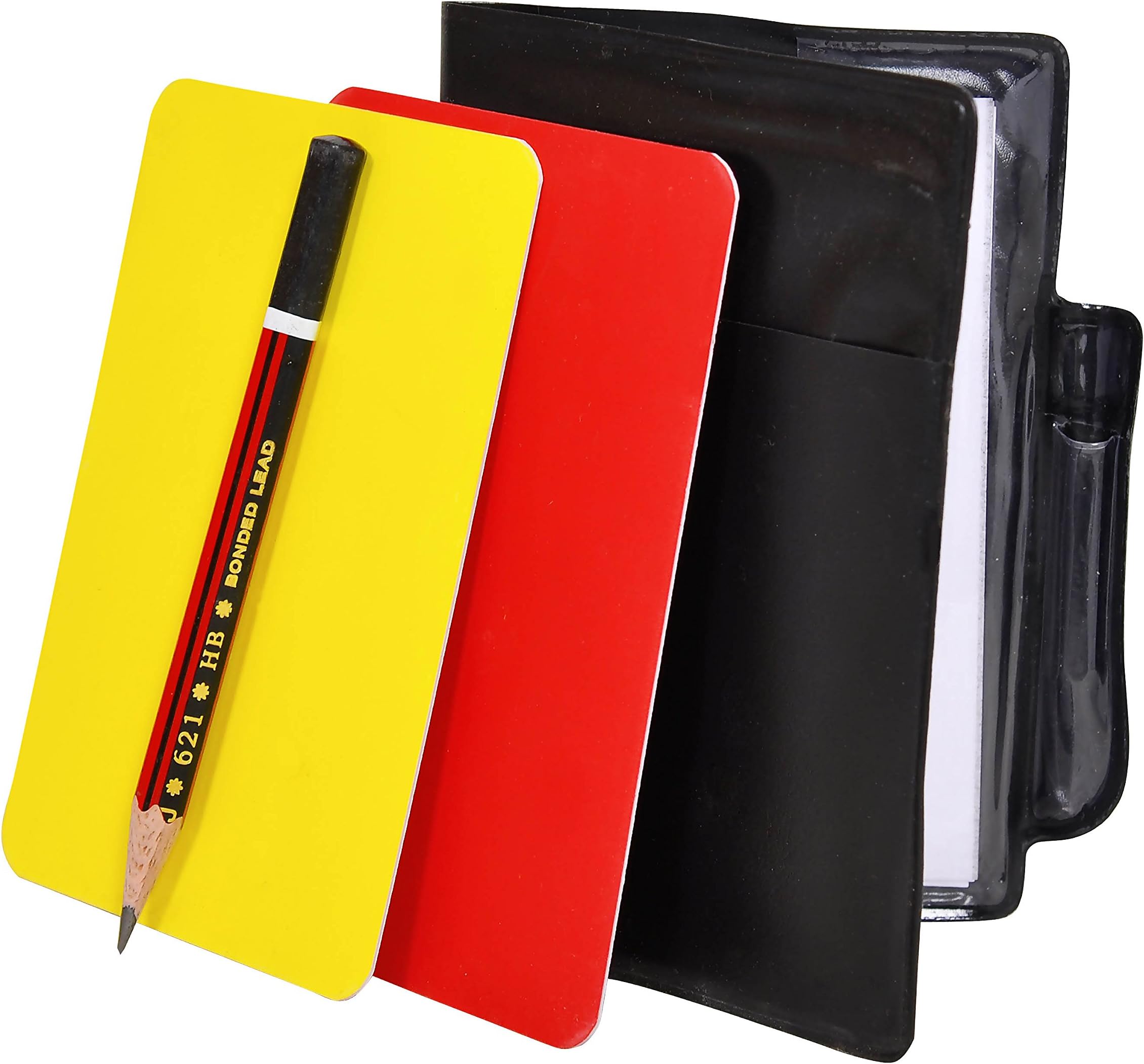Grazzo Red Yellow Referee Card set Standard Size Match Training Practice Multicolor Football Referee card set of 5