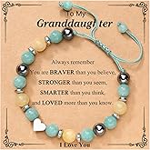 UPROMI To My Daughter/Granddaughter/Niece Bracelet, Back to School Graduation Valentines Christmas Birthday Gifts for Girls