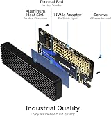 SABRENT M.2 NVMe to PCIe Adapter with Aluminum Heatsink 16TB Support EC-PCIE view 3