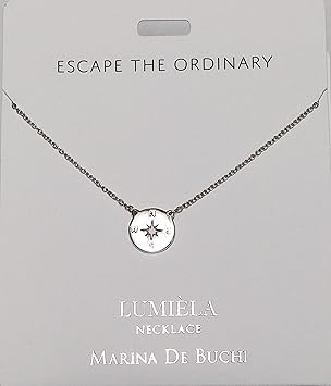 Kompass --- Escape The herkömmliches lumeila Halskette Marina de Buchi Silber Farbe von Sterling effectz
