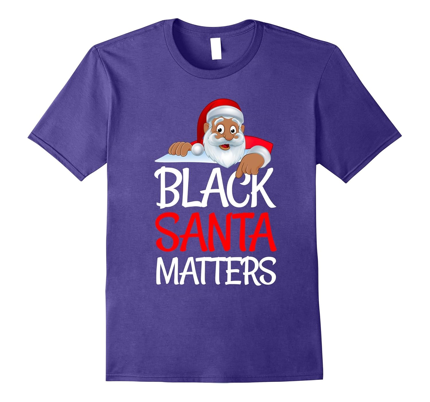 Black Santa Matters Funny Parody Political Christmas T-Shirt-ANZ