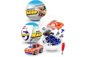 MINI BRANDS 5 Surprise Make-A-Racer Race Car Vehicle Themed Novelty Unboxing Toy Collectible Mini's by ZURU (2 Capsules)