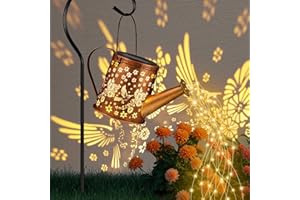 PAWATEE Solar Watering Can Light, Solar Powered Hanging Lantern Landscape Lights, Decorative Garden for Yard Waterproof Garden Decor, Gifts for Mom, Grandma（02-Hummingbird）