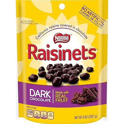 Raisinets Chocolate Stand Up Bag, Dark, 8 Ounce