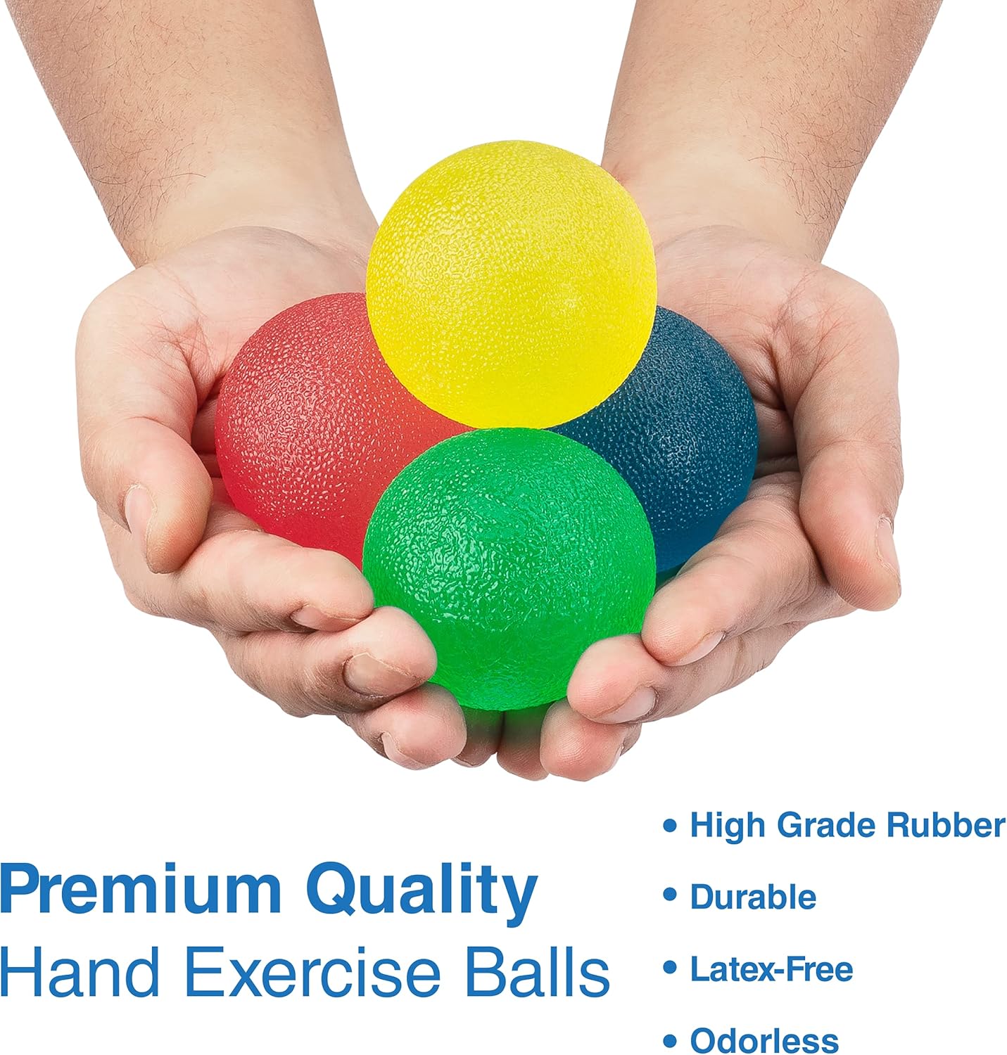 Flint Rehab Orbitals - Hand Exercise Balls - Workout Set of 4 for Carpal Tunnel Pain Relief Therapy - Arthritis - Physical Therapy - Hand Strengthener - Stress Relief - Hand Grip Strengthening: Health & Personal Care