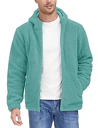 MAGCOMSEN Men's Sherpa Fleece Jacket Zip Up Hoodie