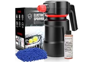 Sylvonette Electric Foam Sprayer - 2L Cordless Battery Powered Pump Sprayer with Smart Protection,Foam Cannon with 150ML Car Wash Soap for Detailing Cleaning