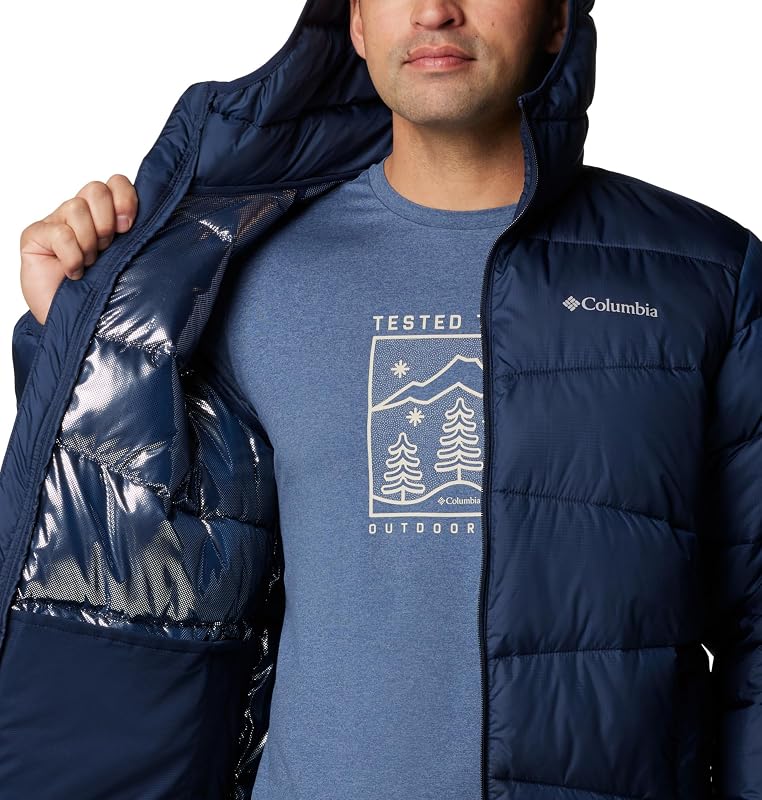 Fivemile Butte II Chaqueta con Capucha, Tecnología Reflectante, Tela Repelente al Agua, Aislamiento Reciclado, Bolsillos Seguros para las Manos, Ribete en Capucha - Hombre