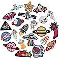 22pcs Space Planet Astronaut Iron on Patches Embroidered Motif Applique Decoration Sew On Patches Custom Patches for DIY Jeans, Jacket,Kid's Clothing, Bag, Caps, Arts Craft Sew Making (Space 22pcs)