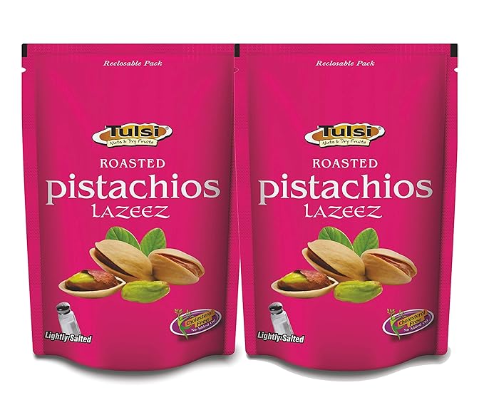 Tulsi Roasted Pistachios Lazeez Lightly Salted 400gm (200gm x 2)
