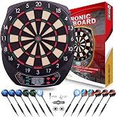 WIN.MAX Electronic Dart Board Soft Tip Dartboard12 Darts 100 Tips | 21 games with 65 variations;low bounce rate; wide catch ring;12 Darts and accessories