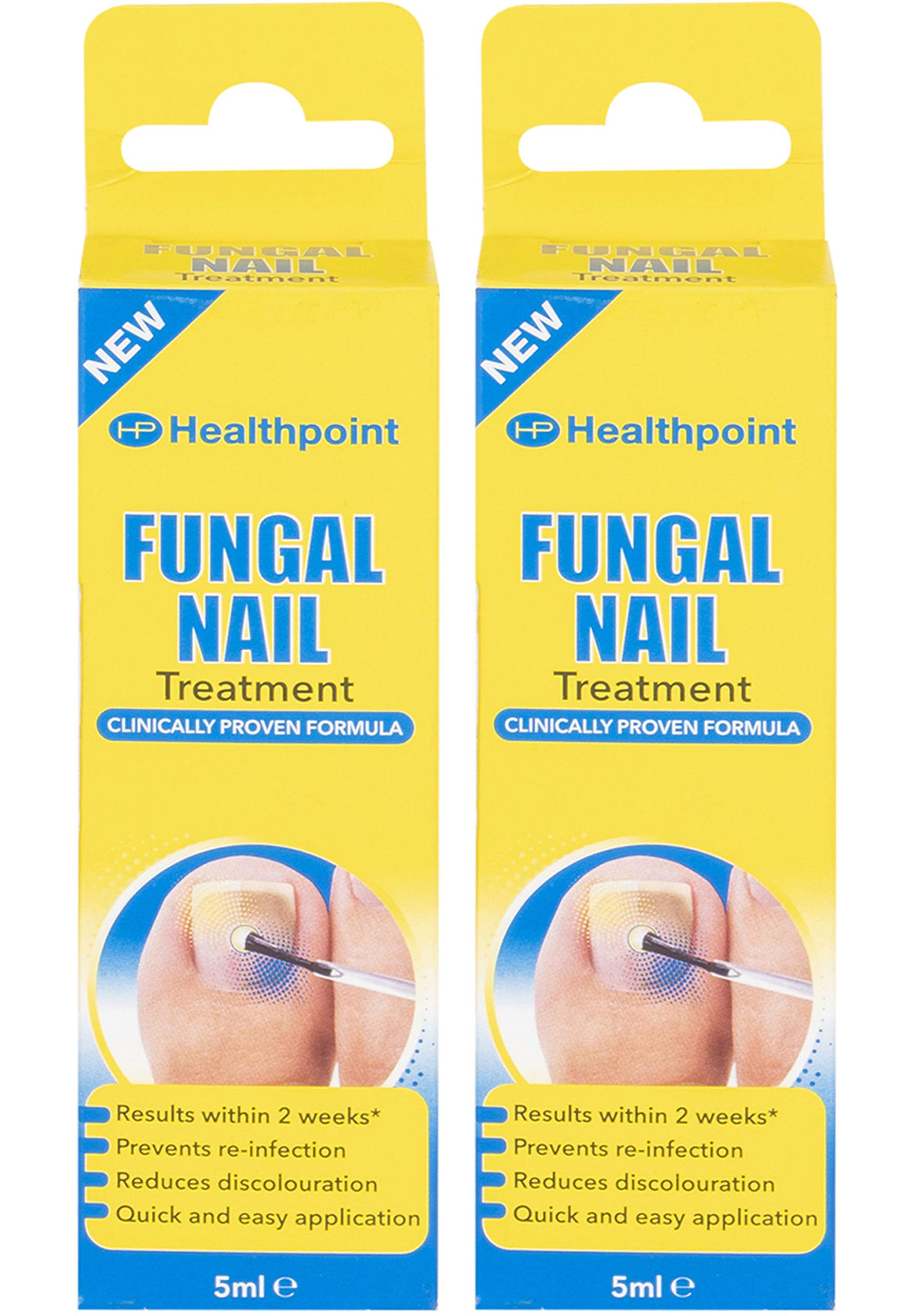2 Pack Healthpoint Fungal Nail Treatment, Results in 2 Weeks, Prevents Re-Infection, Reduces Discolouration, 5ml