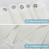 Furlinic Beige Shower Curtain Mould Proof 120x180cm Polyester Bath view 3