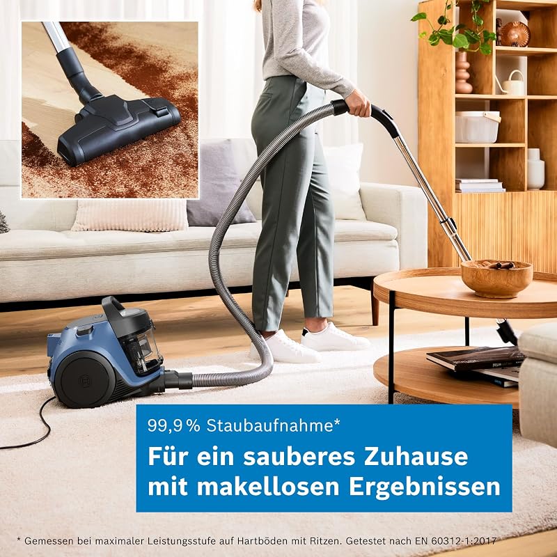 Staubsauger beutellos Serie 2 inkl. Polsterdüse, BGS05AM, Blau
