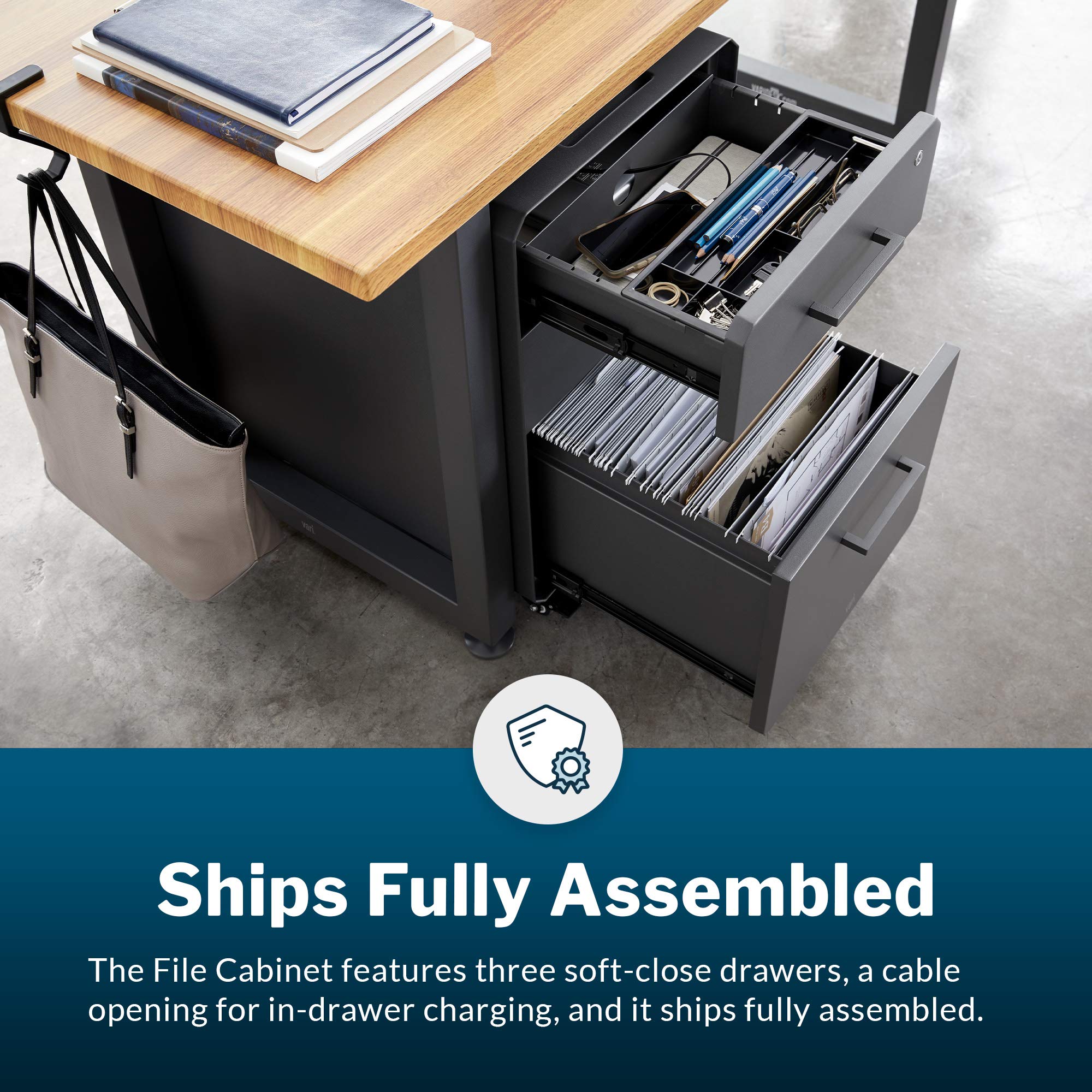 Vari Drawers Mua Vari Three Drawer File Cabinet - Mobile Filing Cabinet for Home or ...