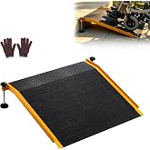 VEVOR Threshold Ramp for Doorways, 26.4 x 31.9 in, Platform Aluminum Wheelchair Ramp with Adjustable Height, Non-Slip Door Threshold Ramps, 400 lbs Load Capacity, for Home Steps, Wheelchairs, Walkers