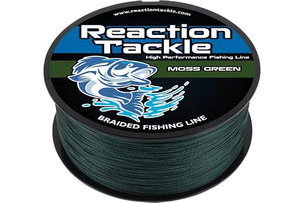 Reaction Tackle Braided Fishing Line - Pro Grade Power Performance for Saltwater or Freshwater Fish - Colored Fishing Line Br